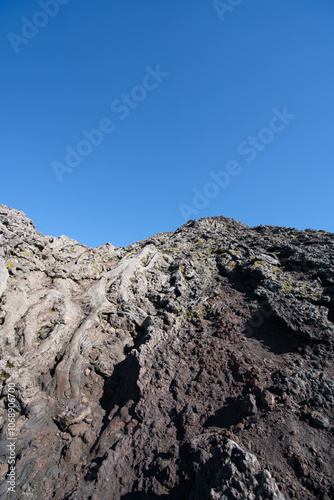 steep way up to pico volcano