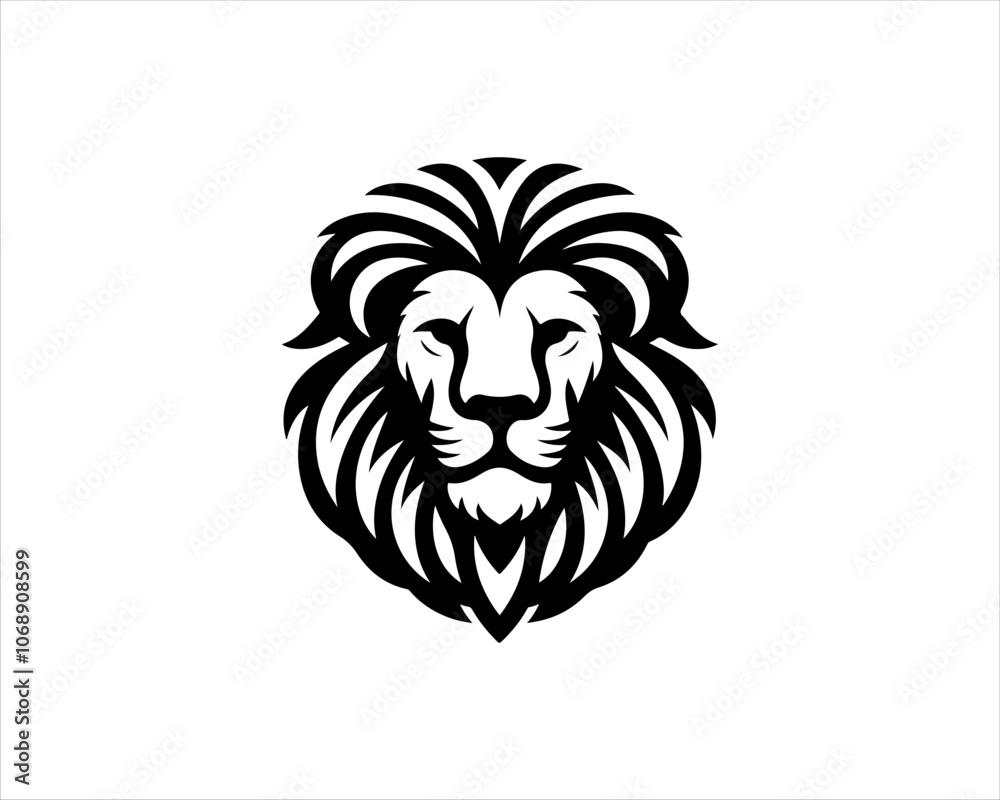 Lion logo design vector template. Lion head logo design icon symbol vector illustration
