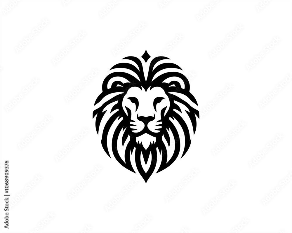 Obraz premium Lion logo design vector template. Lion head logo design icon symbol vector illustration