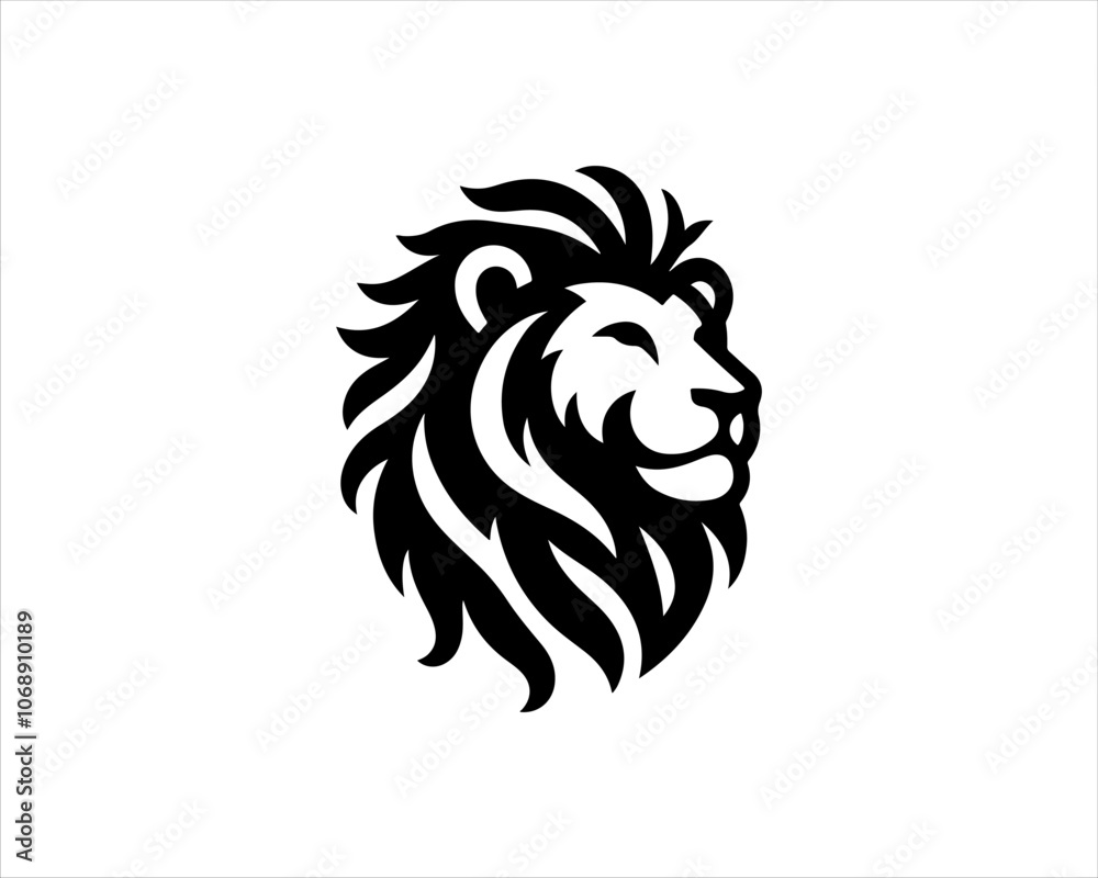 Lion logo design vector template. Lion head logo design icon symbol vector illustration Lion logo design vector template. Lion head logo design icon symbol vector illustration