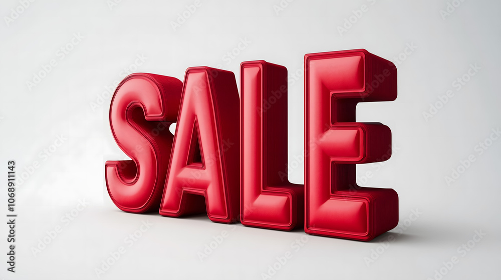 Bold, red 3D letters spelling Bold, red 3D letters spelling