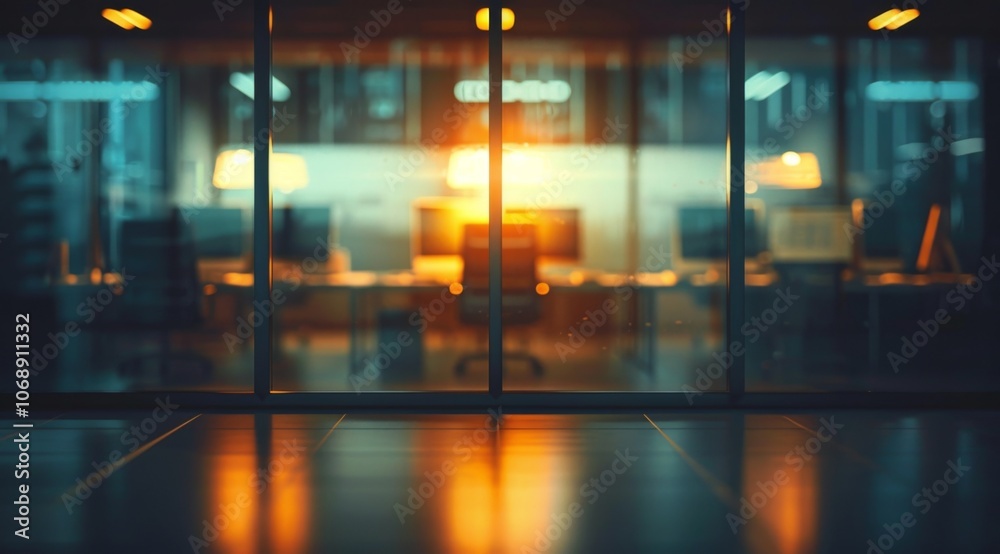 Moody Business Environment with Blurred Background Moody Business Environment with Blurred Background