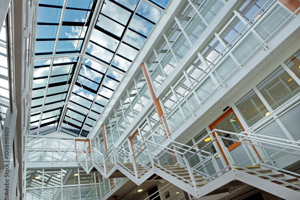 Modern architecture. Building roof. Glass. Atrium. Modern architecture. Building roof. Glass. Atrium.