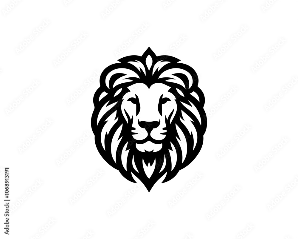 Lion logo design vector template. Lion head logo design icon symbol vector illustration Lion logo design vector template. Lion head logo design icon symbol vector illustration