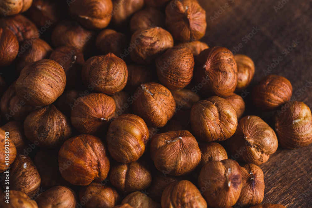 Raw, unshelled hazelnuts close-up. Hazelnut Raw, unshelled hazelnuts close-up. Hazelnut