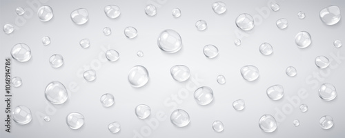 Realistic serum or water drops. Vector illustration of сosmetic liquid blobs with gel, oil, collagen, serum, hyaluron. Cosmetic beauty care product