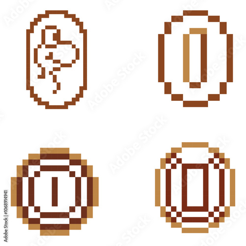 Bronze Coin Game Pixel