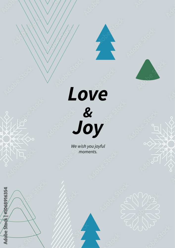 Charming Christmas Card With Festive Decor. Capturing the essence of holiday joy and celebration