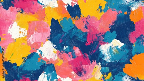 Seamless abstract painting pattern featuring vibrant colors and textures ideal for wallpaper design