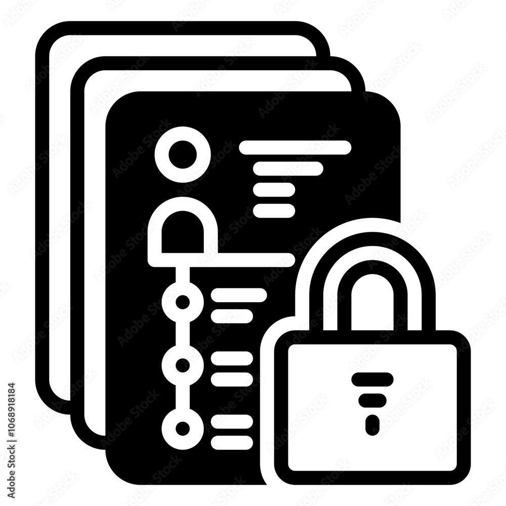 Data Access icon, glyph icon style Data Access icon, glyph icon style
