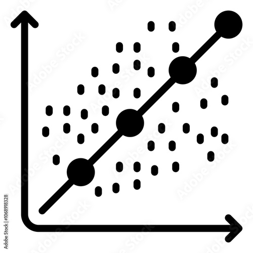 Regression icon, glyph icon style
