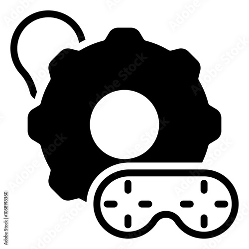 Gamification icon, glyph icon style