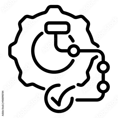 Compliance icon, Line icon style