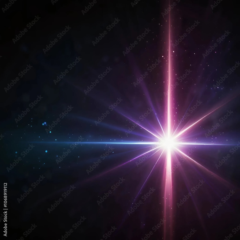 Abstract cosmic light beams in dark space Abstract cosmic light beams in dark space