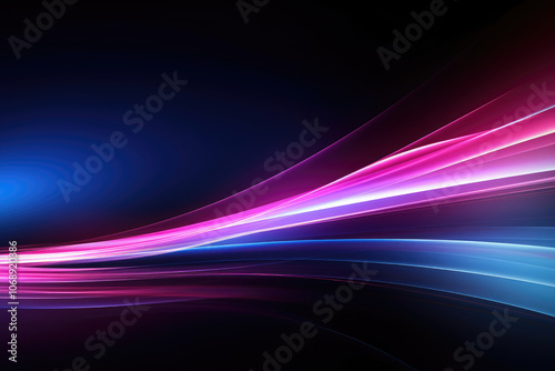 Fototapeta Naklejka Na Ścianę i Meble -  Neon Glow: Dynamic Abstract Light Streaks