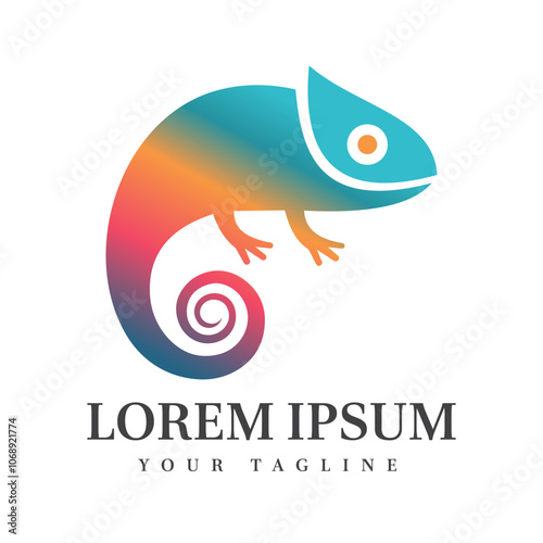 Vibrant Gradient Chameleon Icon – Perfect for Creative Agencies, Design Studios, and Adaptive Brand Identity