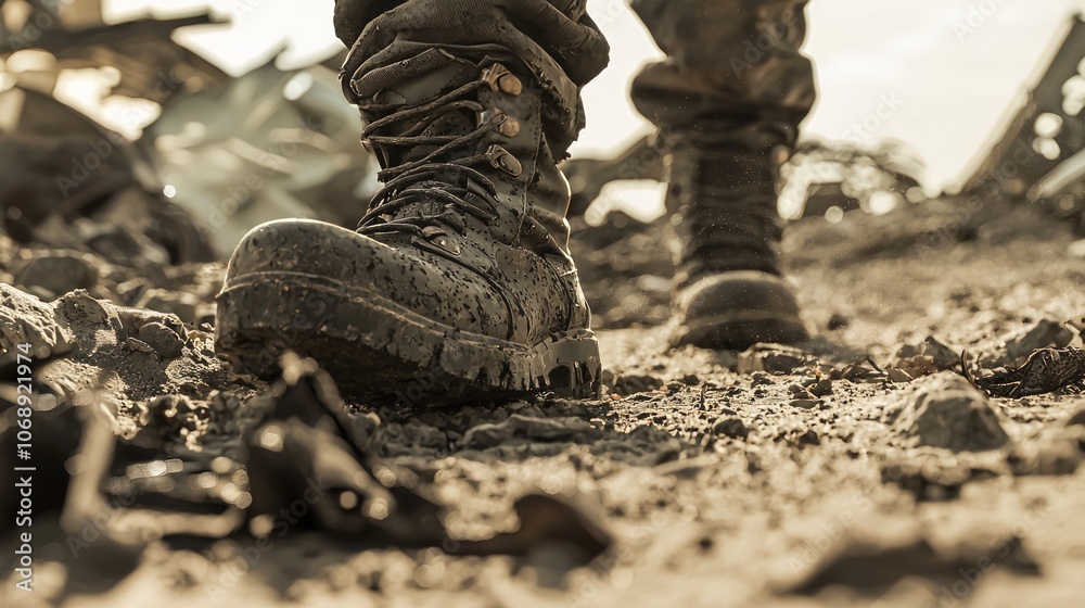 Desolate Wasteland: A Scavenger's Boots in a Post-Apocalyptic Dieselpunk World Desolate Wasteland: A Scavenger's Boots in a Post-Apocalyptic Dieselpunk World