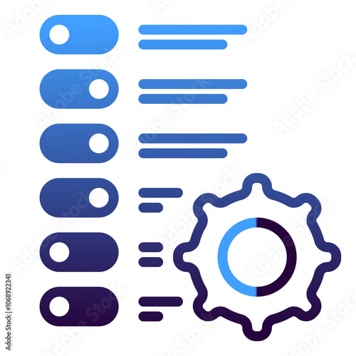 Feature selection icon, gradient icon style