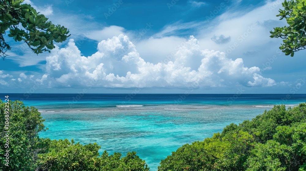 Serene sea view captured on a cloudy day, offering a beautiful perspective of the ocean. Ideal for projects requiring a tranquil ocean scene with ample space for text. Serene sea view captured on a cloudy day, offering a beautiful perspective of the ocean. Ideal for projects requiring a tranquil ocean scene with ample space for text.
