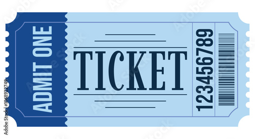 Ticket template for festival, cinema, theater, concert, performance, party