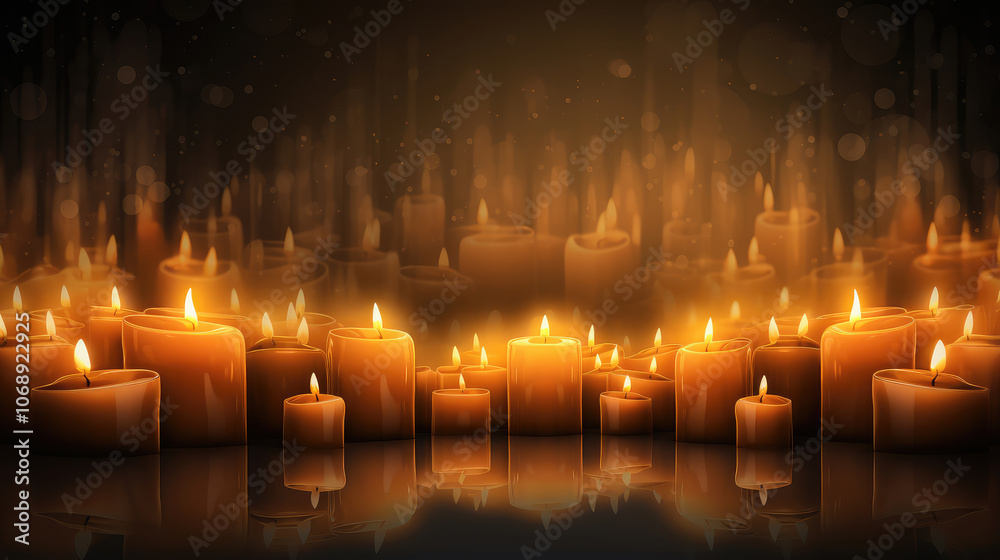 Serene Candlelight Glow for Tranquil Environments Serene Candlelight Glow for Tranquil Environments