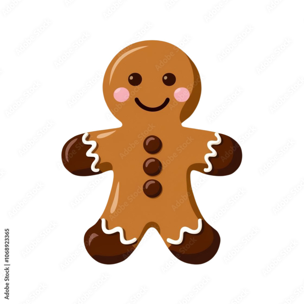Obraz premium Gingerbread in cute cartoon style