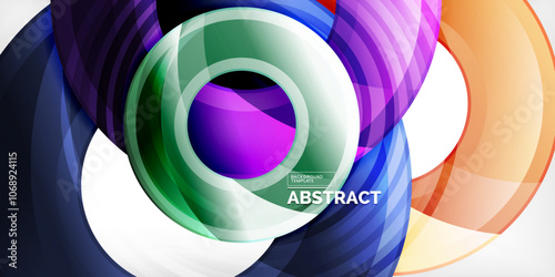 Circles, round elements, ring shapes premium background. Vector Illustration For Wallpaper, Banner, Background, Card, Book Illustration, landing page