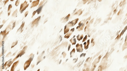 Seamless pattern featuring a blend of white leather effect watercolor textures and vintage animal prints for stylish textile design