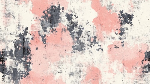 Seamless pattern of ink distress texture in soft coral and pink hues for creative urban wallpaper design fashion applications abstract backgrounds