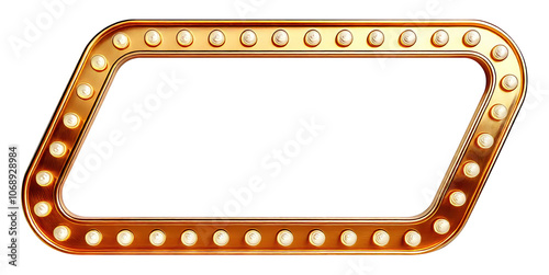 3D retro cinema frame banner background