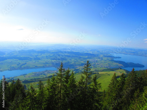 view from the top of the mountain in switzerland