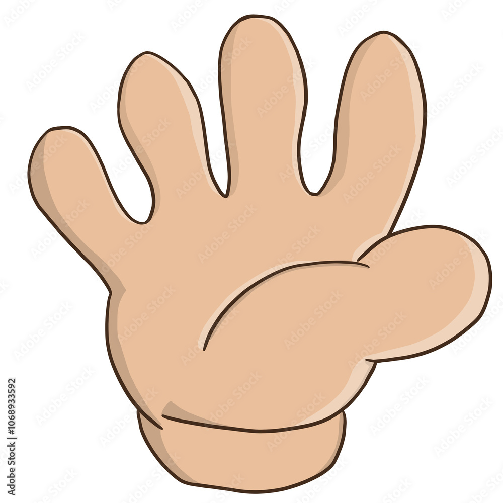 Cartoon human hand showing thumbs up gesture with finger, organ of human, for medical and study. Cartoon human hand showing thumbs up gesture with finger, organ of human, for medical and study.