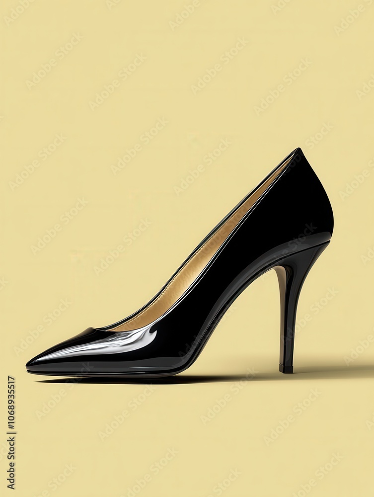 Elegant Black High Heel in Minimalist Style Elegant Black High Heel in Minimalist Style
