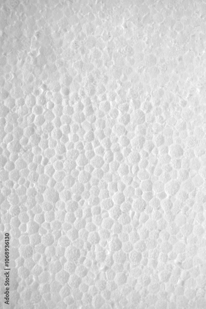 Naklejka premium Texture of High magnification white styrofoam foam block smooth surface