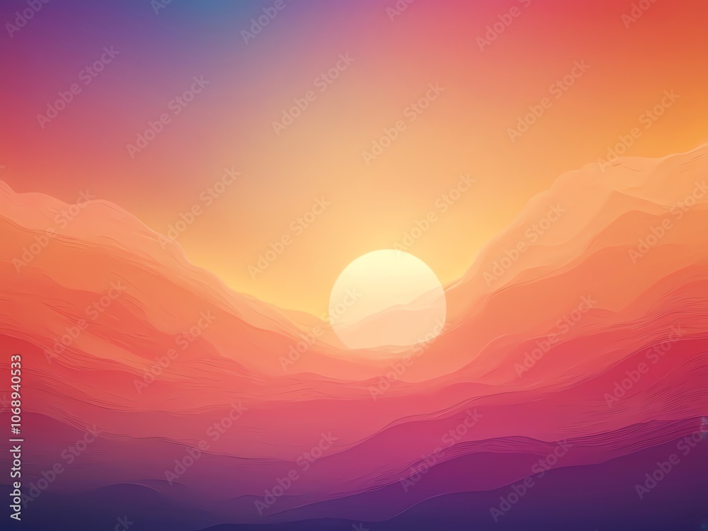 Obraz premium Sunset Over Hills