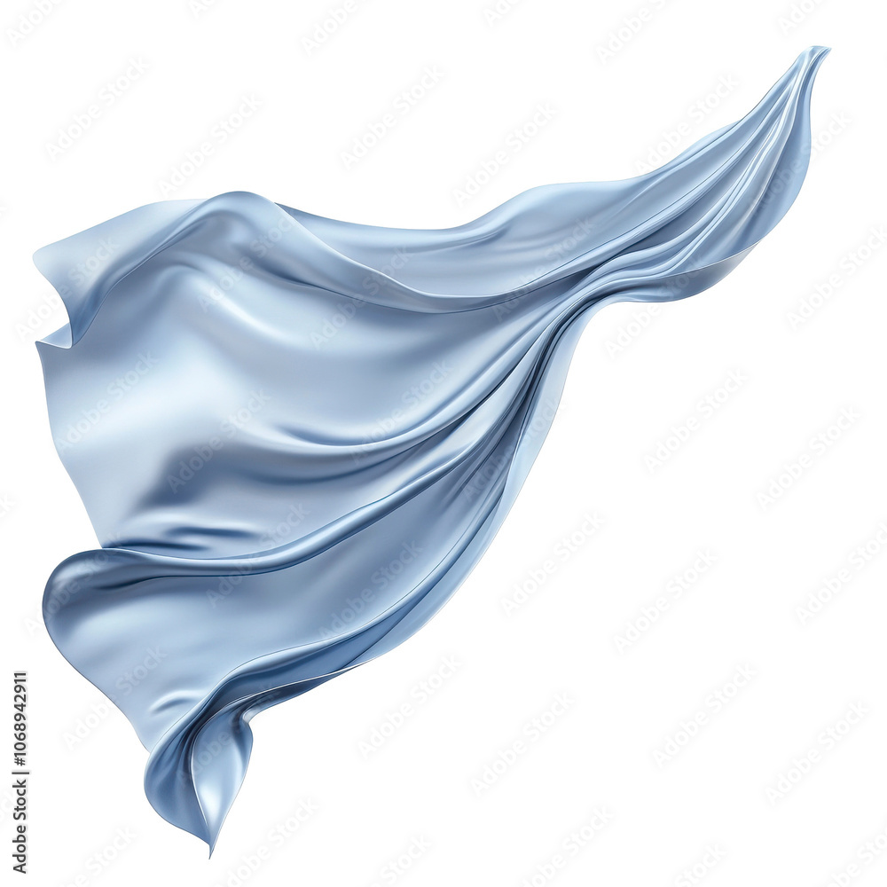 Flowing Silk Elegance, shimmering blue fabric, dynamic movement, smooth texture, airy and weightless appearance Isolated on white background or PNG Flowing Silk Elegance, shimmering blue fabric, dynamic movement, smooth texture, airy and weightless appearance Isolated on white background or PNG