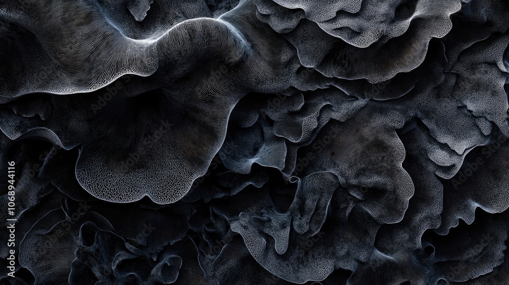 Intricate black lines create a coral-like texture, presenting unique designs and shapes in an artistic backdrop, perfect for artistic themes with ample copy space. Intricate black lines create a coral-like texture, presenting unique designs and shapes in an artistic backdrop, perfect for artistic themes with ample copy space.