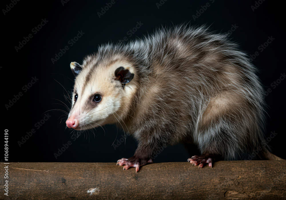 Opossum in natural habitat Opossum in natural habitat