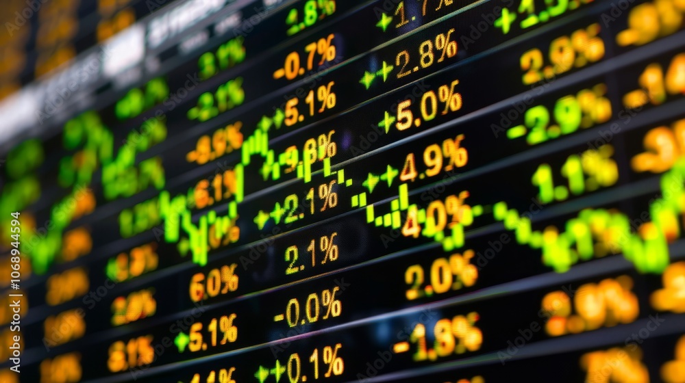 Close-up of digital stock market screen showing dividend stock graph with upward trend line,symbolizing financial growth and investment success Close-up of digital stock market screen showing dividend stock graph with upward trend line,symbolizing financial growth and investment success