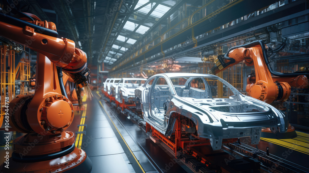 Robotic Precision in Automotive Assembly Line Robotic Precision in Automotive Assembly Line
