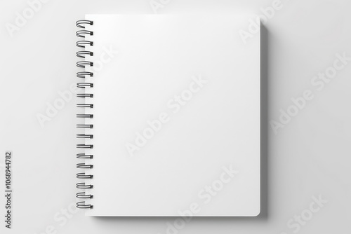 Wallpaper Mural Blank Spiral Notebook on White Background Torontodigital.ca
