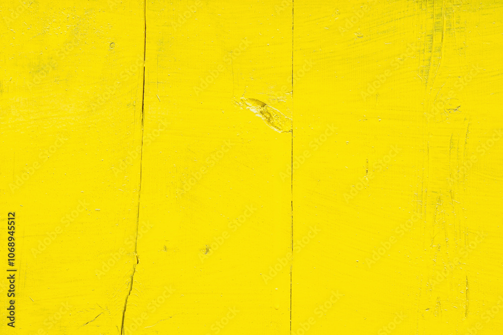 Abstract background, wooden surface painted with yellow paint