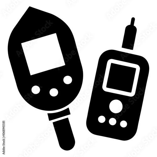 A Glucometer silhouette vector illustration 