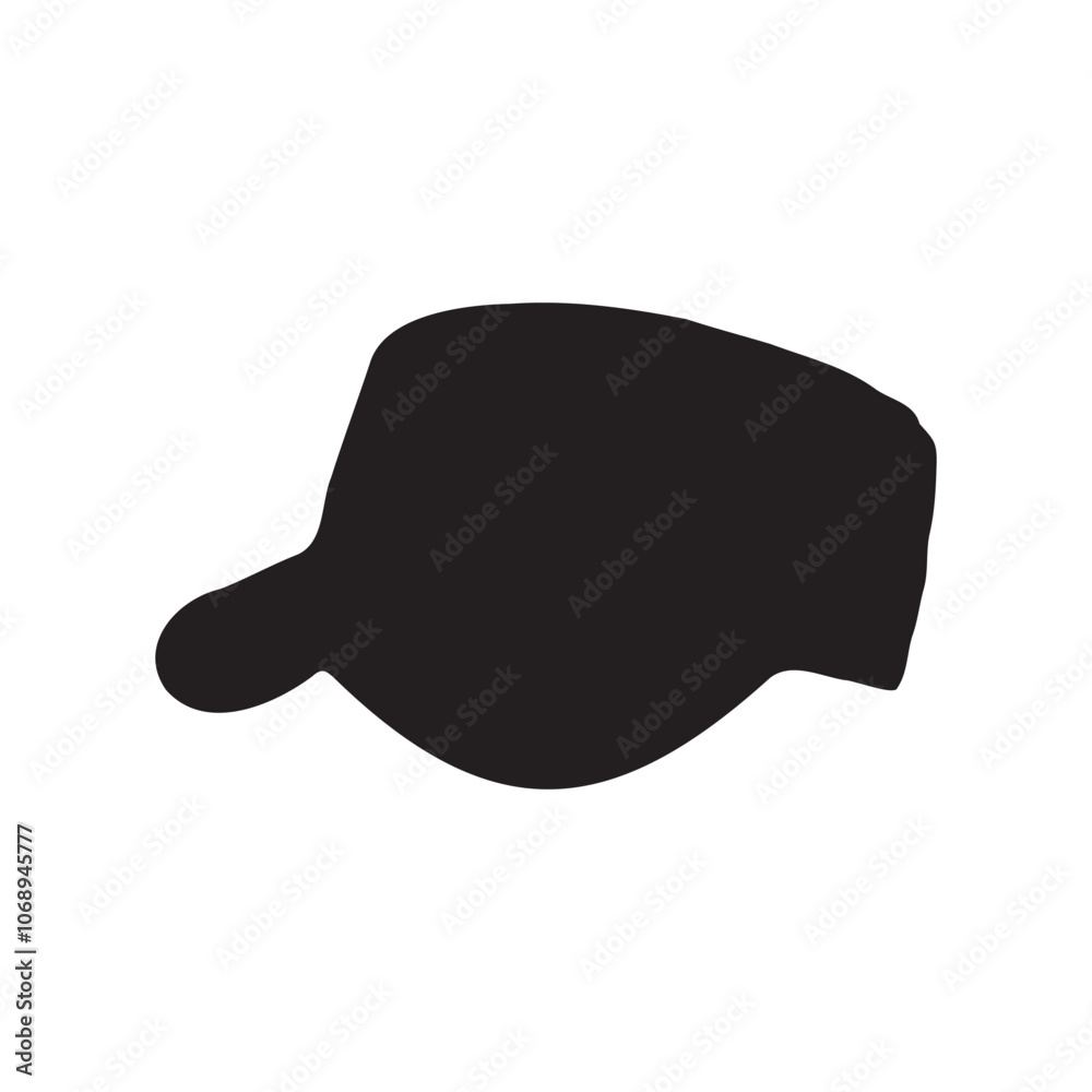 Obraz premium Army Cadet Cap Silhouette Vector Illustration