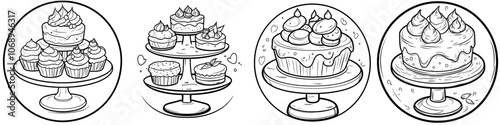 Easily editable cake display icon. Perfect for web and app interfaces, presentations, infographics, etc.