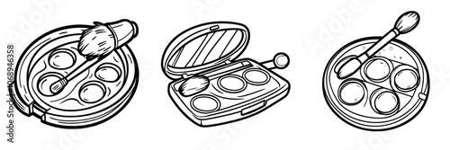This blusher icon is an editable, modern icon representing beauty, makeup, skin care, and cosmetics. It can be used for web and app interfaces, presentations, infographics, or anywhere icons are