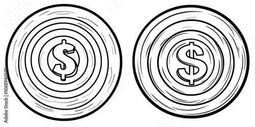 This editable target profit icon is part of an icon set. You can use it for presentations, infographics, and web and app interfaces.