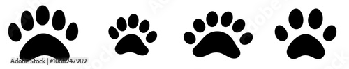 The paw icon is a symbol of a dog, cat, or a vet animal. It is a modern symbol that represents a paw print.
