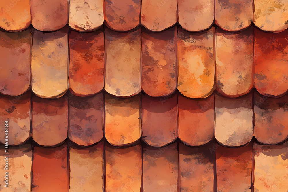 Clay Tile Flooring texture. Clay tiles. Red stone, tiled floor with Terracotta tiles, stone background Clay Tile Flooring texture. Clay tiles. Red stone, tiled floor with Terracotta tiles, stone background