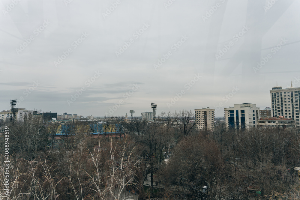 scenic views of bishkek city skyline and mountains in kyrgyzstan scenic views of bishkek city skyline and mountains in kyrgyzstan